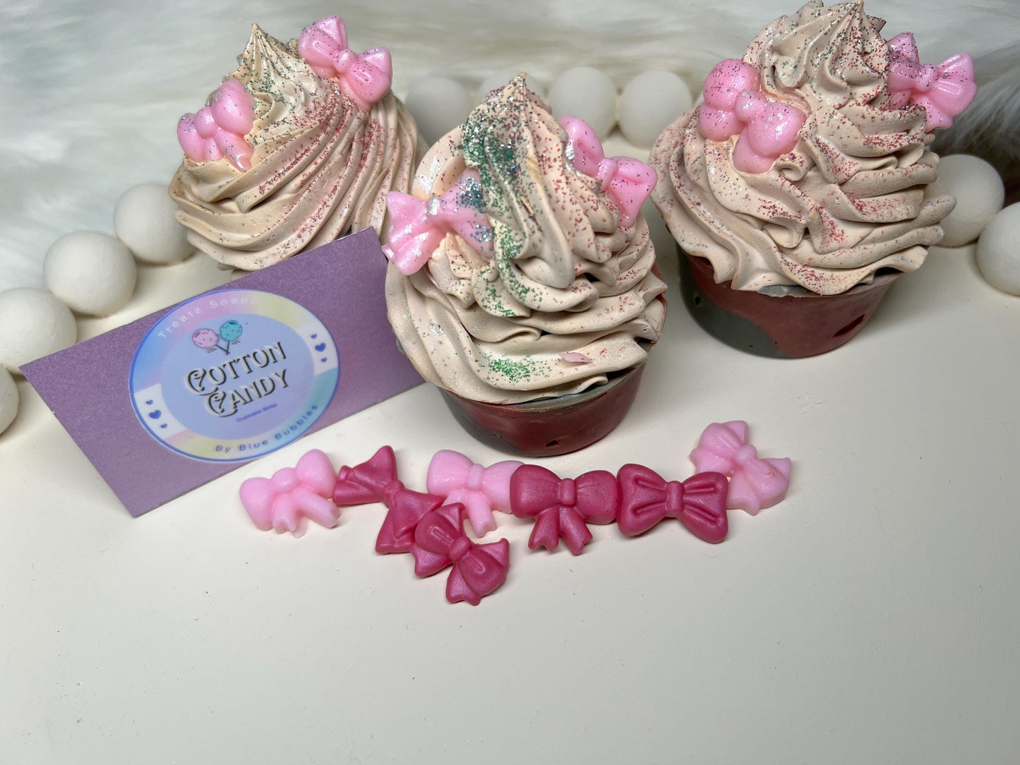 Cotton Candy scented Soap Cupcakes