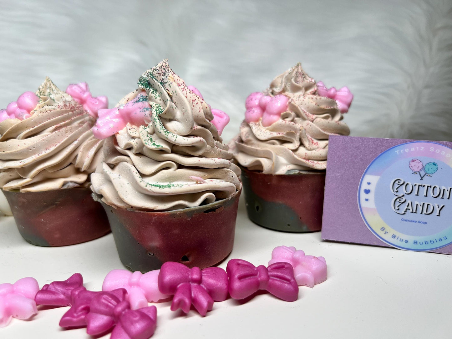 Cotton Candy scented Soap Cupcakes