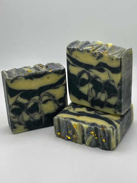 Hufflepuff/Steelers Triple Butter Bar Soap with Silk
